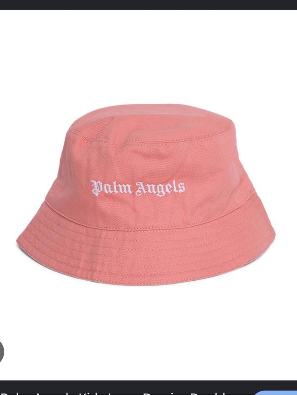 Palm Angels Unisex Pink Classic White Logo Bucket Hat AUTHENTIC